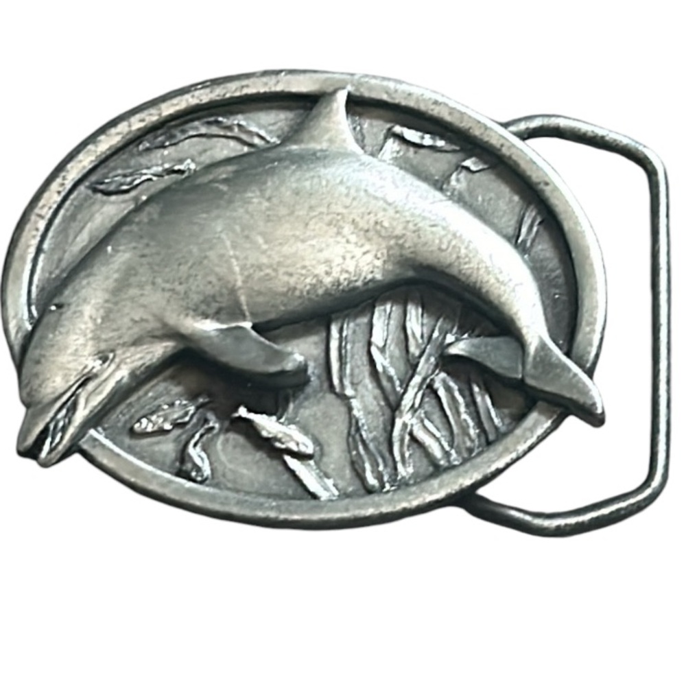 Vintage 1984 Bergamot Dolphin Belt Buckle